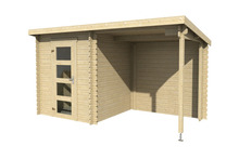Förråd Jelle 370 x 175 cm 2,87 + 3,26 m² Lasita Maja